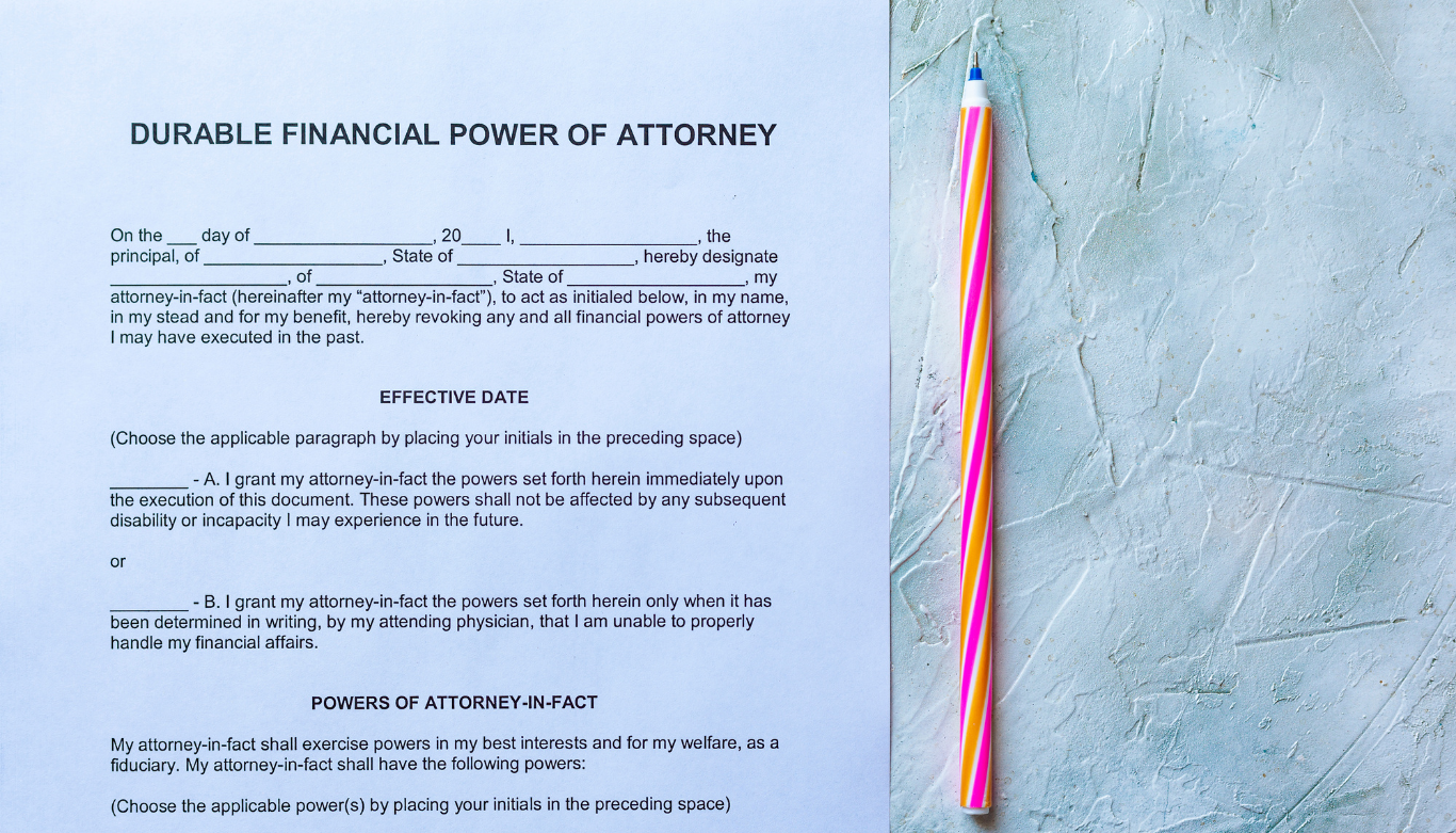 Power of attorney form